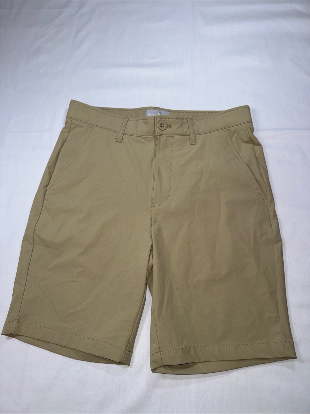 Hickey Freeman Men's Tan Flat Front Shorts